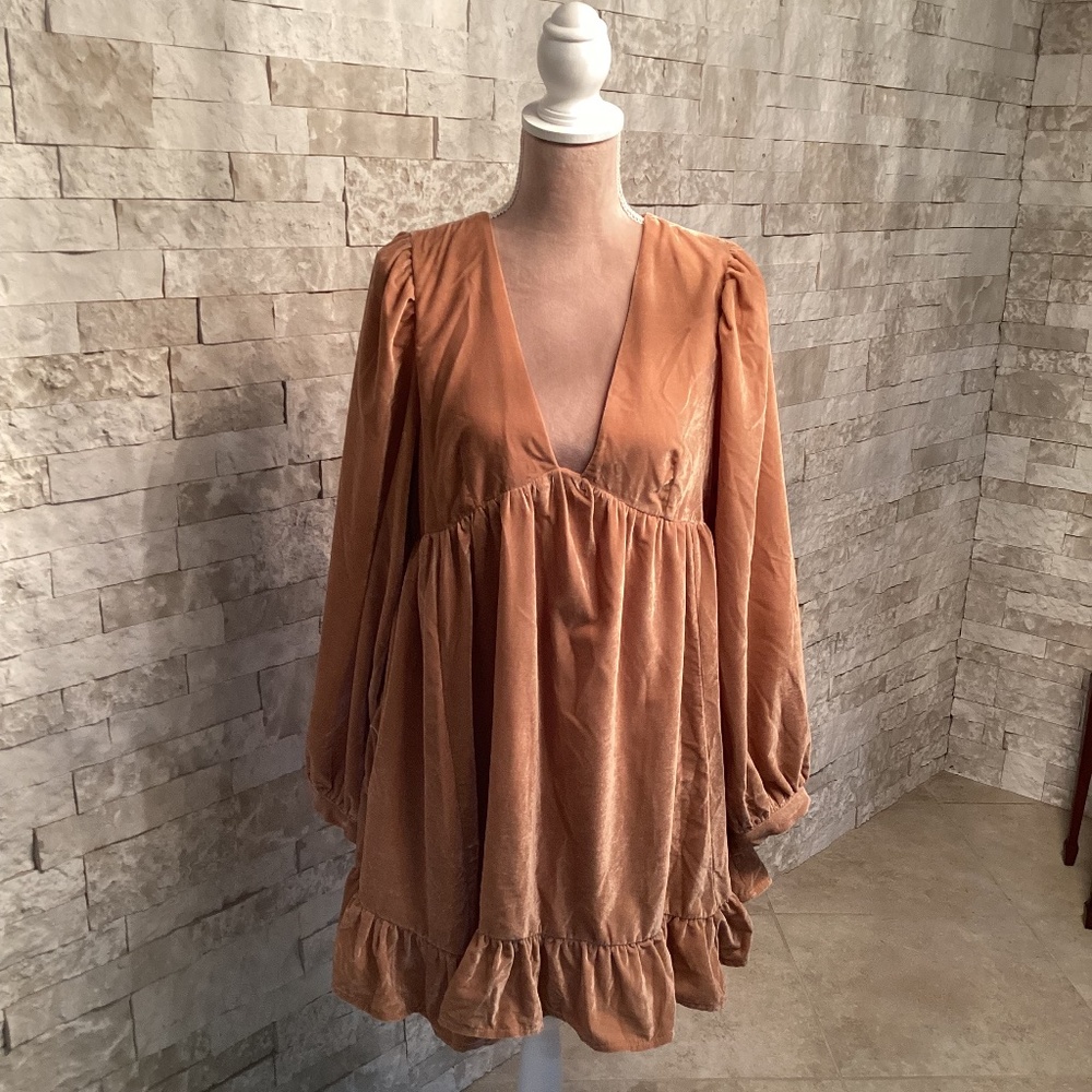 Free People Estella Velvet Mini Dress